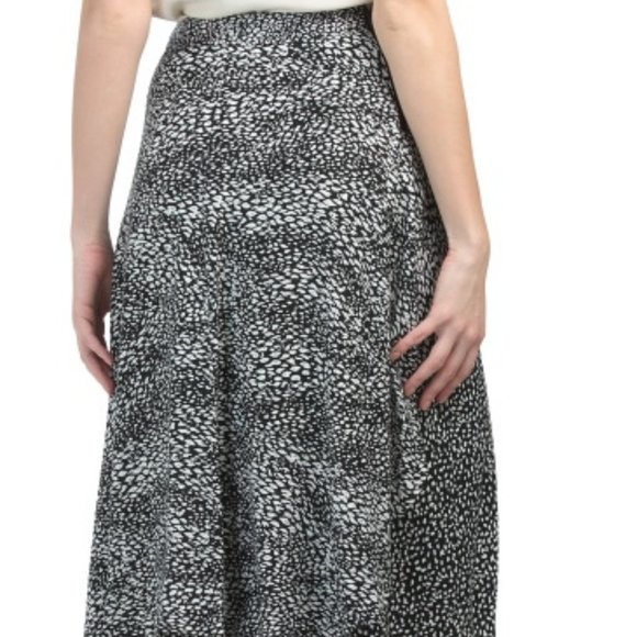 Layered cupro-blend leopard-jacquard midi skirt - Picture 6 of 8